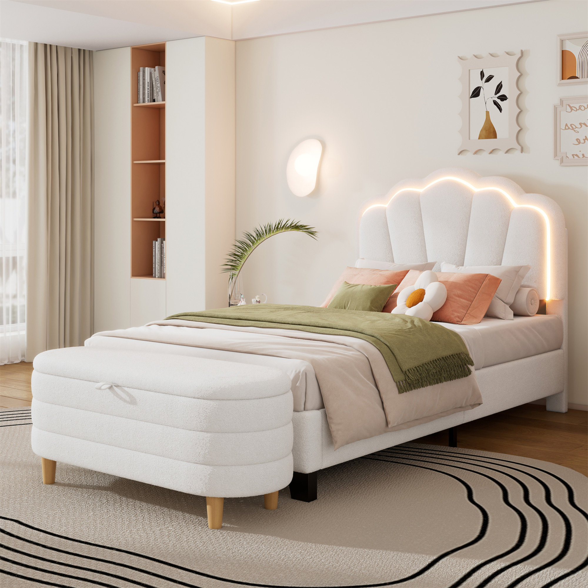 Twin size ottoman bed sales